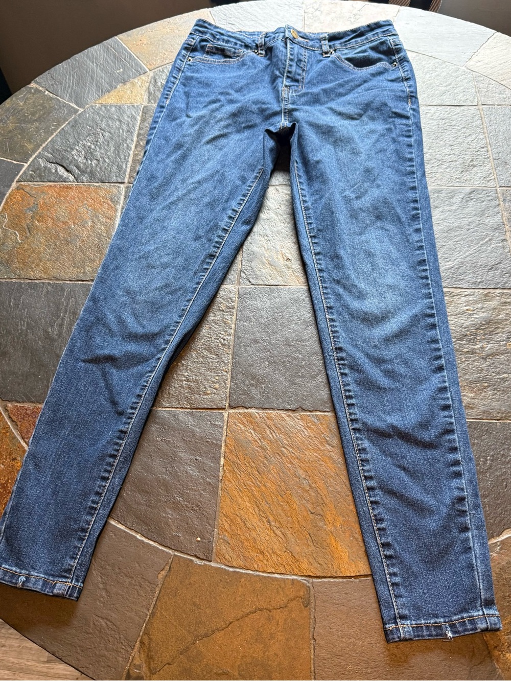 High-Rise Skinny Jeans for Women in Blue Denim